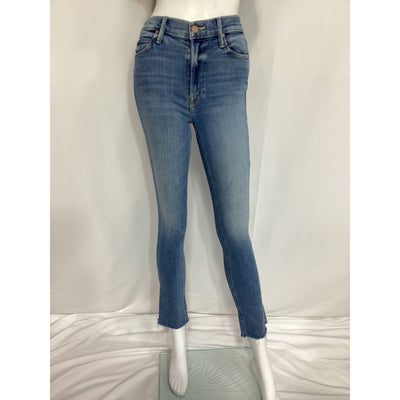 Mother Mid Rise 'Dazzler' Ankle Fray Denim Jeans Size 25