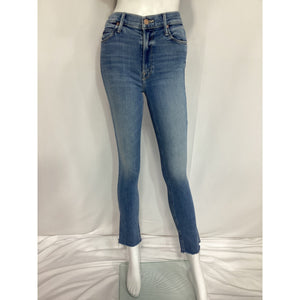 Mother Mid Rise 'Dazzler' Ankle Fray Denim Jeans Size 25