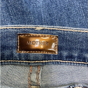 Mother Distressed Blue Insider Denim Jeans Size 24