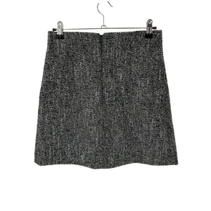 Sandro Chain-Trimmed Tweed Black Talie Mini Skirt Size 1
