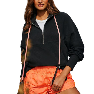 Varley Ribbed Black Acadia Sweatshirt Size L