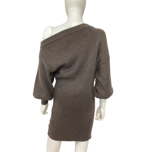 Line & Dot Ribbed Grey Emma Sweater Dress Size M