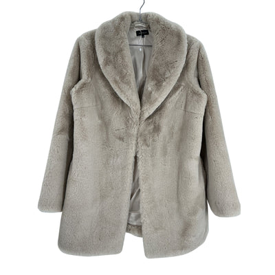 Majorelle Plush Beige Tatiana Faux Fur Coat Size L