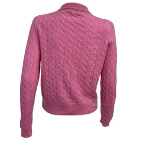 Alex Mill Pink Mini Cable Cardigan Size S