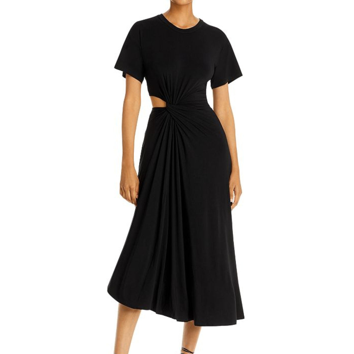 A.L.C. Asymmetric Black Bridget Midi Size M Dress