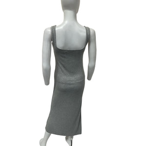 Hatch Stretch Ribbed Gray Long Body Tank Size 1 Dress