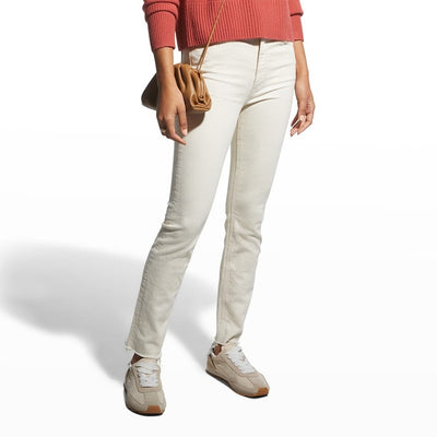 Mother Classic Beige Dazzler Ankle Fray Denim Jeans Size 28