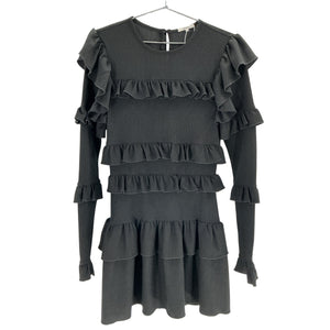 Tularosa Ruffled Black Selma Dress Size S