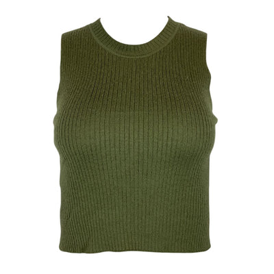 Sablyn Ribbed Olive Angie Tank Top Size S