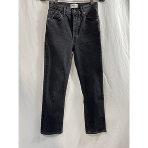 Agolde 'Riley' Black Cotton Denim Jeans Size 24 - NWT