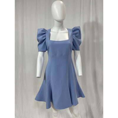 Likely 'Scooped Alia' Blue Puff Sleeve Dress Size 6
