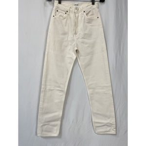 Agolde '90S' White Cotton Pinch Waist Denim Jean Size 24