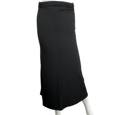 Christopher Esber Ruched Black Orbit Midi Skirt Size 4