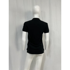 Ralph Lauren Slim Black Cotton Fit Stretch Polo Shirt Size S