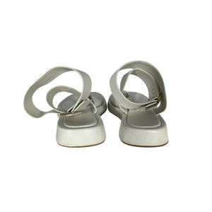 Gia Borghini Minimalist White Rhw Wrap Toe Ring Sandals Size 40 EU / US 10