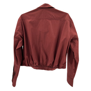 A.L.C. Cropped Burgundy Leo Shirt Size 12
