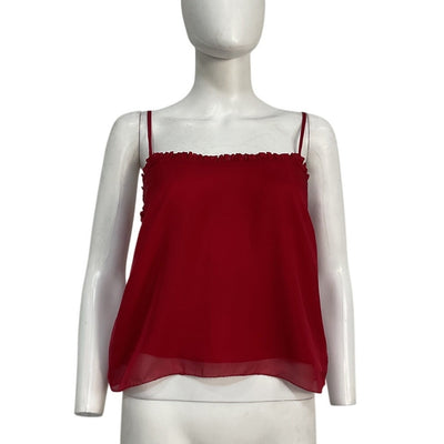 Cami Nyc Ruffled Red Inara Camisole Size XXS NWT