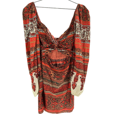 Johanna Ortiz Printed Multicolor Tropical Mantra Mini Dress Size 4