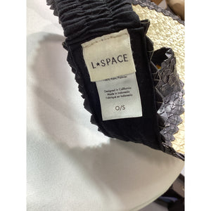 Lspace 'Maloma' Black Straw Visor Size OS