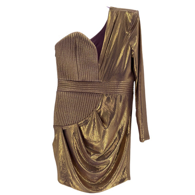 Zhivago Metallic Gold It's No Game Dress Size 12