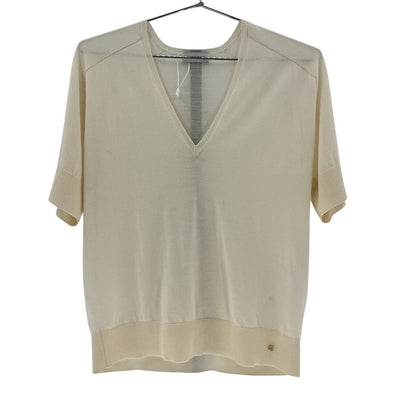 Anine Bing Lightweight Beige Aria Sweater Knit Top Size L