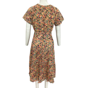 HATCH X A Pea In The Pod Smocked Garden Party Floral Yoke Tiered Maxi Dress Size M