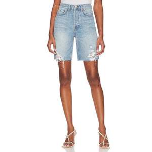 Grlfrnd Distressed Blue Quinn Shorts Size 27