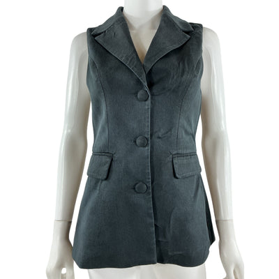 Reformation Tailored Black Billie Vest Size S