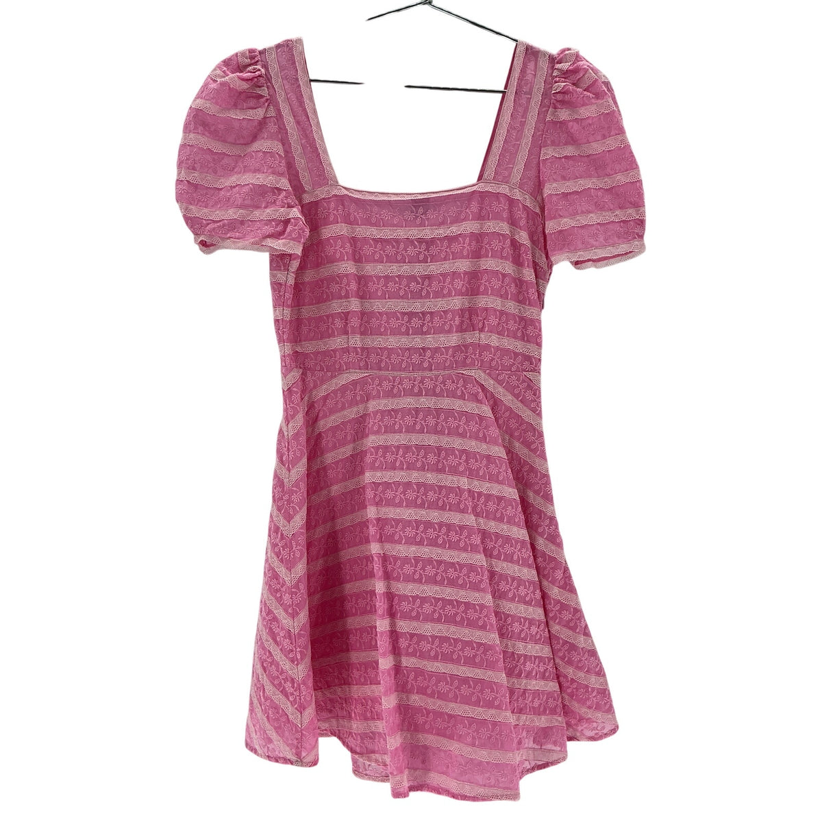 Loveshackfancy Embroidered Pink Drella Mini Size 2 Cotton Blend Dress