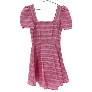 Loveshackfancy Embroidered Pink Drella Mini Size 2 Cotton Blend Dress