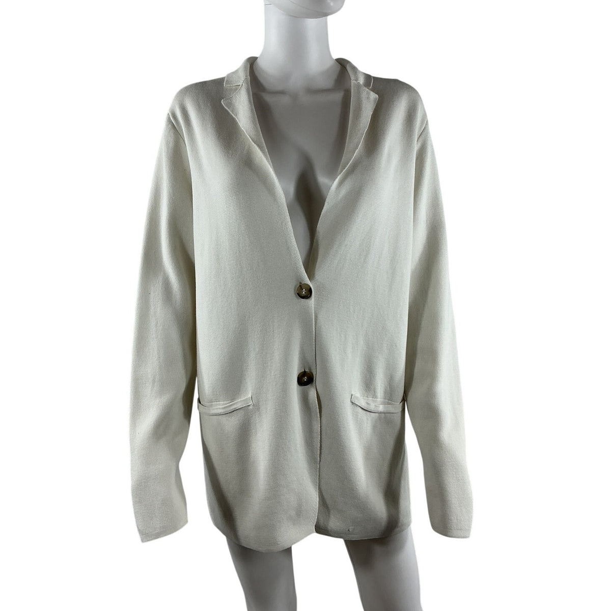 Falconeri Refined Ivory Two Button Lapel Blazer Size S
