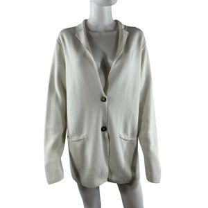Falconeri Refined Ivory Two Button Lapel Blazer Size S