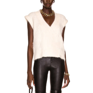 Rta Soft Ivory Maisie Sweater Vest Size S