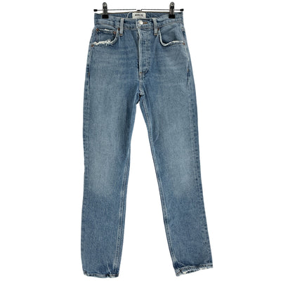 Agolde Vintage Blue Riley Long Denim Jeans Size 23