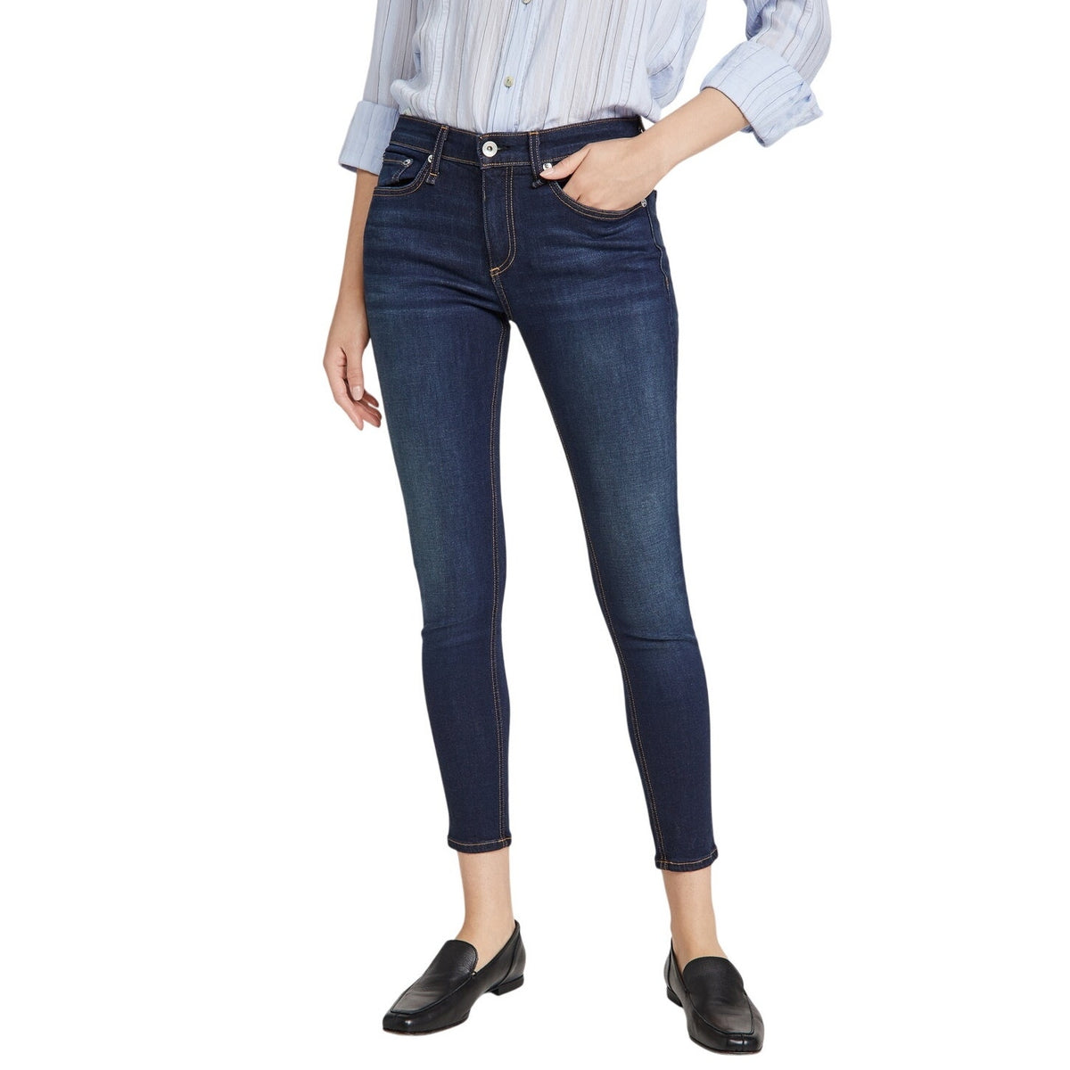 Rag & Bone Sleek Carmen Cate Skinny Denim Jeans Size 24