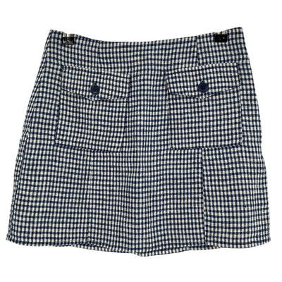 Reformation Gingham Blue Vera Skirt Size 2