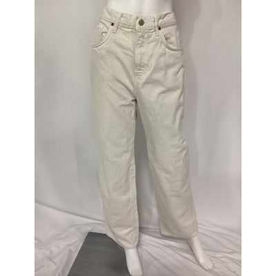 Reformation 'Val 90s' White Mid Rise Straight Denim Jeans Size 28