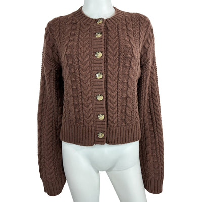 Tularosa Chunky Brown Hunter Cardigan Size S