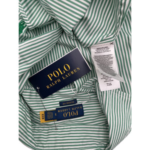 Ralph Lauren Long Sleeve Green Striped Cotton Shirt Size 0