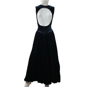 Reformation 'Elvira' Blue Rayon Velvet Dress Size 0