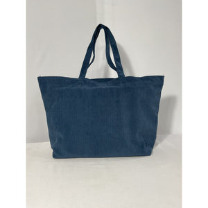 Sézane 'Velvet' Blue Polyester Tote Bag