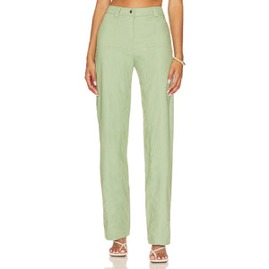 Camila Coelho Utility Sage Green Matilde Pants Size XS NWT