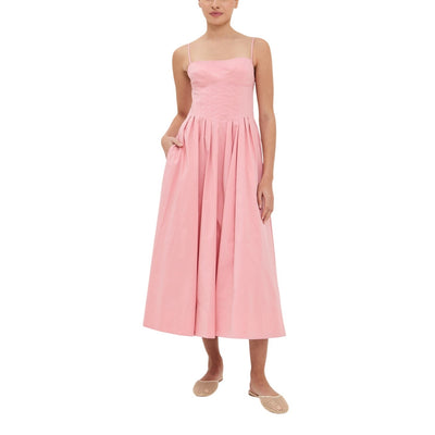Simkhai Pleated Pink Kittiya Dress Size 12