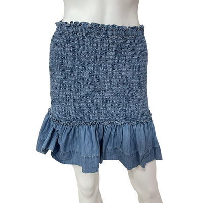 Veronica Beard Chambray Blue Aloya Skirt Size 6