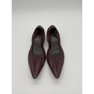The Row 'Liisa' Brown Leather 35Mm Leather Kitten Heel Pumps Size 10.5