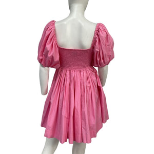 Swf Smocked Floss Puff Sleeve Mini Dress Size S