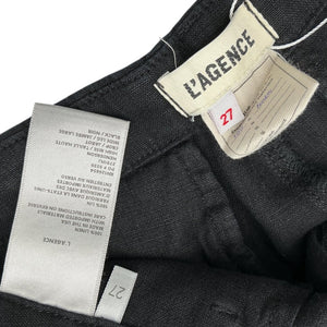 L'agence Relaxed Black Linen Pants Size 27