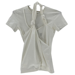 Helmut Lang Modern Cream Techno Knot Tee Size S