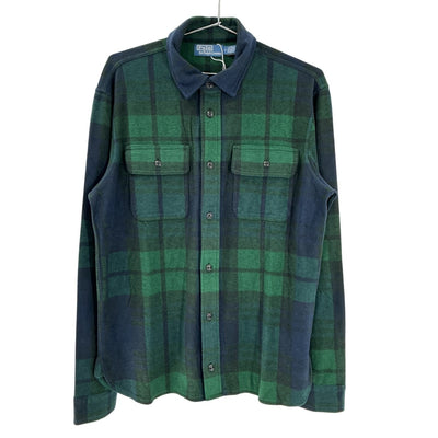 Ralph Lauren Classic Multicolor Plaid Knit Flannel Overshirt Size M