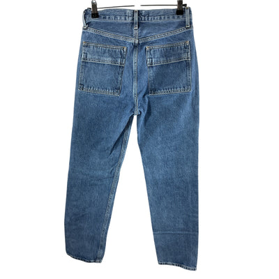 Agolde High-Rise Dark Denim Cooper Cargo Denim Jeans Size 24